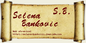 Selena Banković vizit kartica